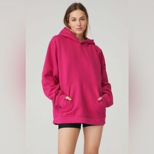 Alo Renown Heavy weight hoodie Magenta Crush